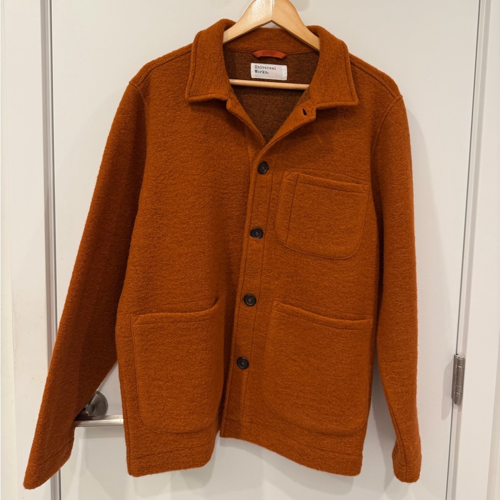 Universal Works Rust Wool Fleece Field Jacket